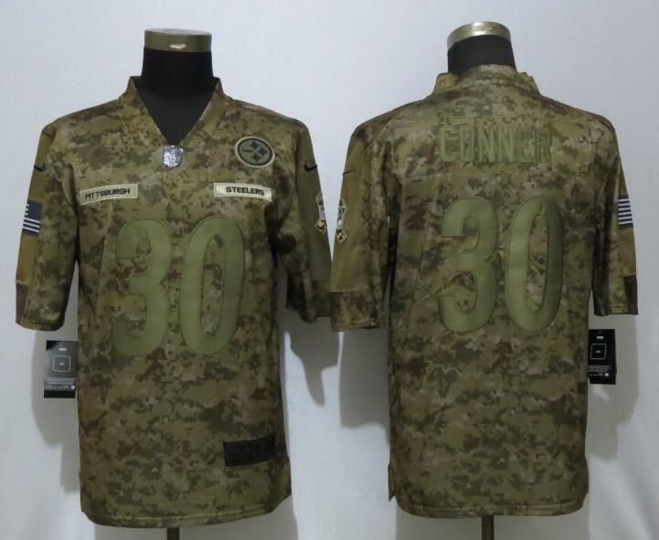 Men Pittsburgh Steelers #30 Conner Nike Camo Salute to Service Limited NFL Jerseys